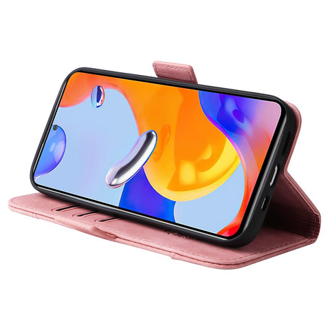 BETOPNICE 001 For Xiaomi Redmi Note 12 Pro 4G / 11 Pro 4G (MediaTek) / Note 11 Pro 5G (Qualcomm) / Note 11E Pro 5G PU Leather Imprinted Stitching Line Phone Case Wallet Stand Cover