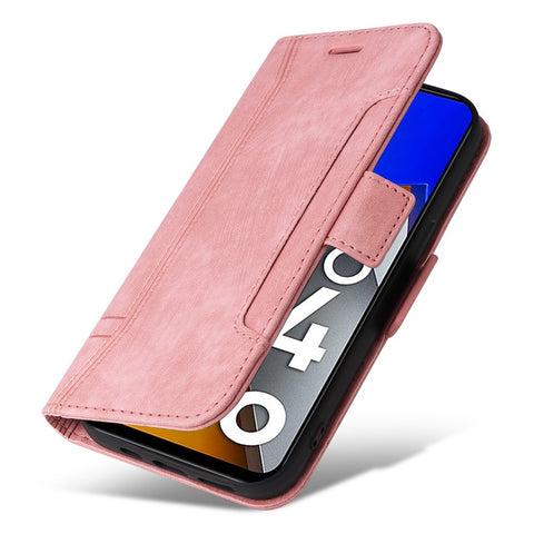 BETOPNICE 001 For Xiaomi Poco M4 Pro 4G Imprinted Stitching Line PU Leather Drop-proof Case Smartphone Stand Wallet Cover with Strap