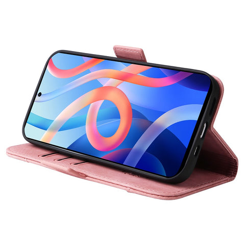 BETOPNICE 001 For Xiaomi Redmi Note 11 5G (MediaTek) / Note 11T 5G / Note 11S 5G / Poco M4 Pro 5G PU Leather Stand Wallet Case Imprinted Stitching Line Phone Cover