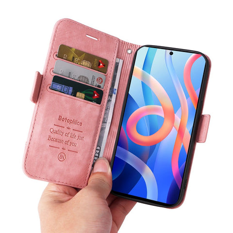 BETOPNICE 001 For Xiaomi Redmi Note 11 5G (MediaTek) / Note 11T 5G / Note 11S 5G / Poco M4 Pro 5G PU Leather Stand Wallet Case Imprinted Stitching Line Phone Cover
