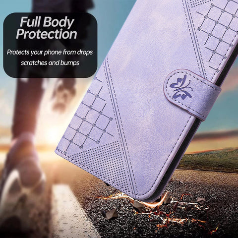 For Motorola Moto G54 5G / Motorola Moto G54 (China) 5G / Motorola Moto G73 5G / Motorola Moto G64 5G / Motorola Moto G64y 5G / Motorola Moto G14 4G Leather Wallet Case Butterfly Flower Imprinted Phone Cover with Strap