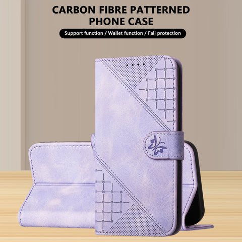 For Motorola Moto G54 5G / Motorola Moto G54 (China) 5G / Motorola Moto G73 5G / Motorola Moto G64 5G / Motorola Moto G64y 5G / Motorola Moto G14 4G Leather Wallet Case Butterfly Flower Imprinted Phone Cover with Strap