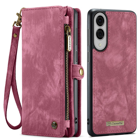 CASEME For Samsung Galaxy S25 Edge Phone Cases  008 Leather Cover with Detachable Wallet and Strap