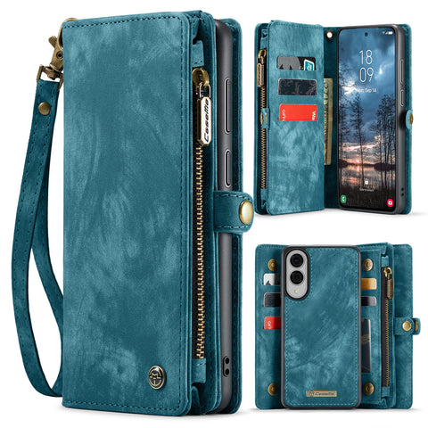 CASEME For Samsung Galaxy S25 Edge Phone Cases  008 Leather Cover with Detachable Wallet and Strap