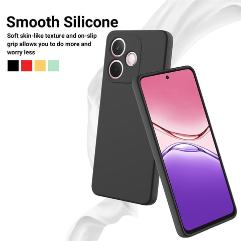For Oppo A5 Pro 4G (Global) / 5G (Global) / A5 Energy 5G (China) Liquid Silicone Case Phone Back Cover with Hand Strap