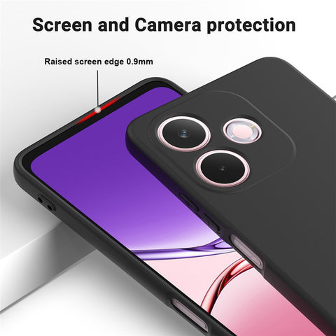 For Oppo A5 Pro 4G (Global) / 5G (Global) / A5 Energy 5G (China) Liquid Silicone Case Phone Back Cover with Hand Strap