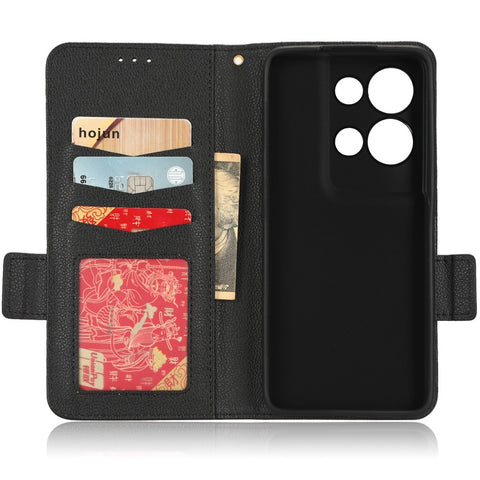 For Oppo Reno8 Pro+ 5G (Global Version) / Reno8 Pro 5G (Global Version) Wallet Case Litchi Texture PU Leather Dual Magnetic Clasp Flip Stand Cover with Strap