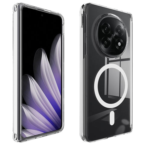 For Oppo Find N5 5G / OnePlus Open 2 Clear Case TPU + Acrylic Magnetic Phone Cover