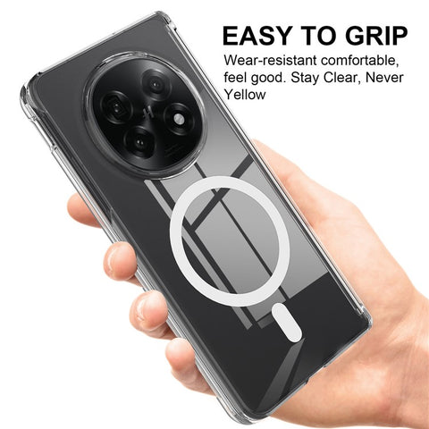 For Oppo Find N5 5G / OnePlus Open 2 Clear Case TPU + Acrylic Magnetic Phone Cover