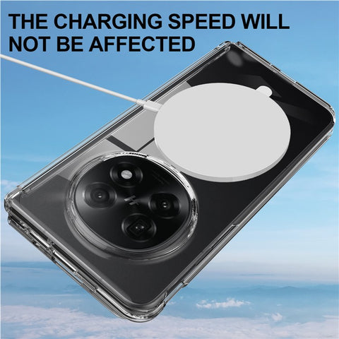 For Oppo Find N5 5G / OnePlus Open 2 Clear Case TPU + Acrylic Magnetic Phone Cover