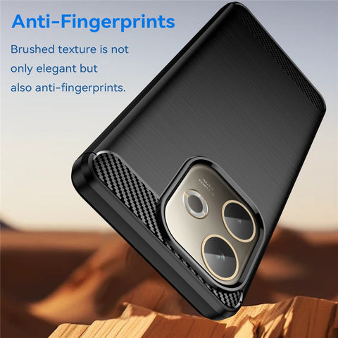 For Oppo A5 Pro 4G (Global) / 5G (Global) / A5 Energy 5G (China) Case Protective Phone Cover Carbon Fiber Texture Brushed