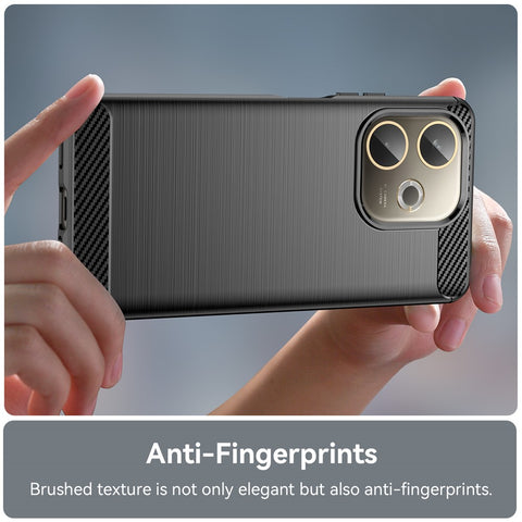 For Oppo A5 Pro 4G (Global) / 5G (Global) / A5 Energy 5G (China) Case Protective Phone Cover Carbon Fiber Texture Brushed