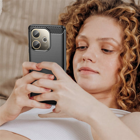 For Oppo A5 Pro 4G (Global) / 5G (Global) / A5 Energy 5G (China) Case Protective Phone Cover Carbon Fiber Texture Brushed