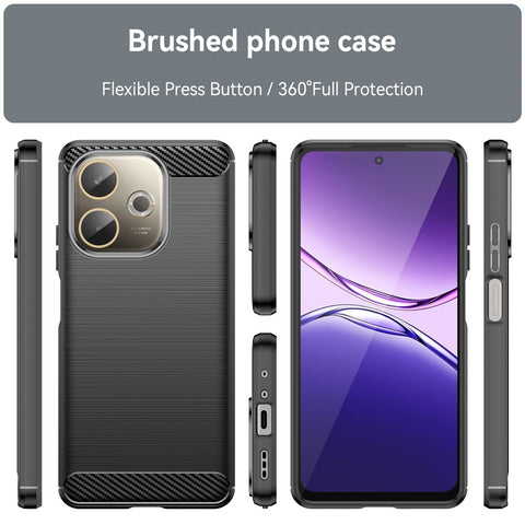 For Oppo A5 Pro 4G (Global) / 5G (Global) / A5 Energy 5G (China) Case Protective Phone Cover Carbon Fiber Texture Brushed