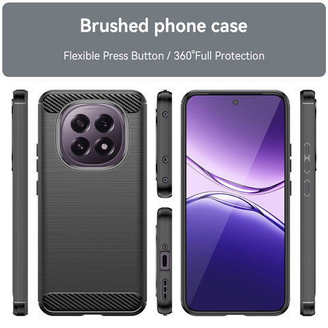 For Oppo F29 5G Case Protective Phone Cover Carbon Fiber Texture Brushed