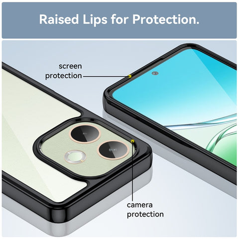 For Oppo A5 Pro 4G (Global) / 5G (Global) / A5 Energy 5G (China) Case TPU + Acrylic Protective Clear Phone Cover