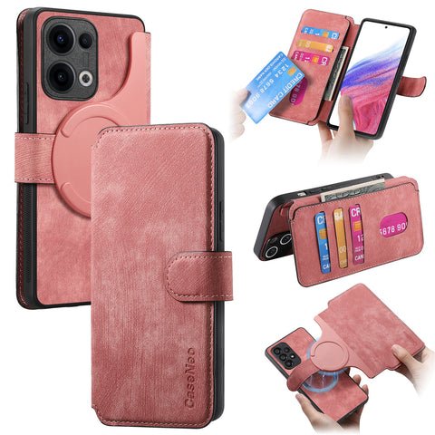 CASENEO For Oppo Reno13 5G (Global) Magnetic Case  Detachable Leather Phone Wallet Cover