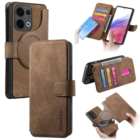 CASENEO For Oppo Reno13 5G (Global) Magnetic Case  Detachable Leather Phone Wallet Cover