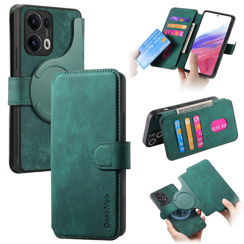 CASENEO For Oppo Reno13 Pro 5G Magnetic Case  Detachable Leather Phone Wallet Cover
