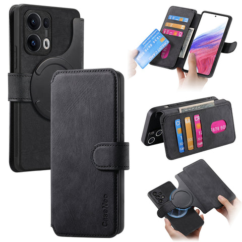 CASENEO For Oppo Reno13 Pro 5G Magnetic Case  Detachable Leather Phone Wallet Cover