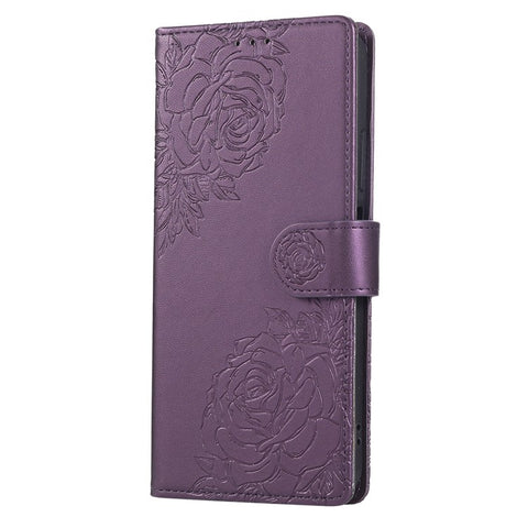 PU Leather Case For Oppo Reno8 Z 5G  /  Reno7 Z 5G  /  A96 (China) 5G Rose Flower Wallet Phone Cover with 3 Card Slots