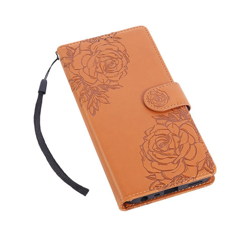 For Oppo Reno13 F 5G (Reno 13 FS 5G) / 4G Case Rose Flower PU Leather Wallet Phone Cover with 3 Card Slots