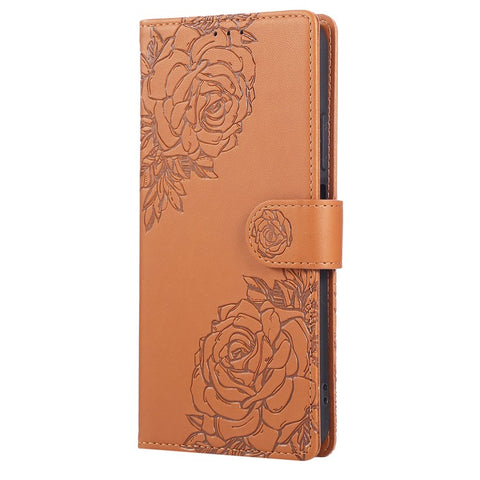 For Oppo Reno13 F 5G (Reno 13 FS 5G) / 4G Case Rose Flower PU Leather Wallet Phone Cover with 3 Card Slots