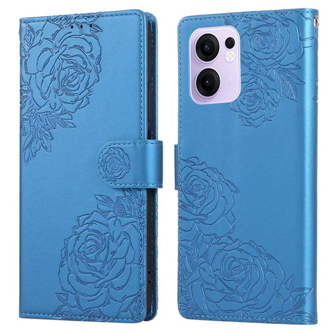 For Oppo Reno13 F 5G (Reno 13 FS 5G) / 4G Case Rose Flower PU Leather Wallet Phone Cover with 3 Card Slots