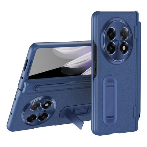 For Oppo Find N5 5G Case Kickstand PC  + PU Leather Folding Phone Cover with Screen Protector and Stylus