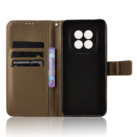 For Oppo F29 5G Case PU Leather Diamond Texture Wallet Phone Cover