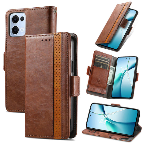 CASENEO For Oppo Reno13 5G (Global) Phone Cases  PU Leather Cover Stand with RFID Blocking Wallet