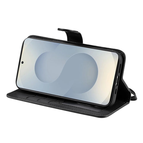 For Samsung Galaxy S25 Edge Case 2 in 1 Detachable Magnetic Leather Wallet Mobile Cover with Strap