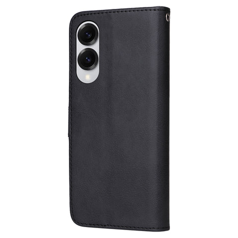 For Samsung Galaxy S25 Edge Case 2 in 1 Detachable Magnetic Leather Wallet Mobile Cover with Strap