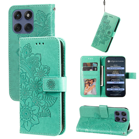 For Motorola Edge 60 5G / 60 Fusion 5G / 60 Pro 5G / Edge (2025) 5G Case Floral Pattern PU Leather Wallet Stand Phone Cover