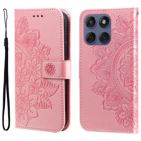 For Motorola Edge 60 5G / 60 Fusion 5G / 60 Pro 5G / Edge (2025) 5G Case Floral Pattern PU Leather Wallet Stand Phone Cover