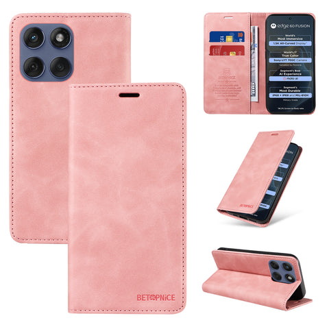 BETOPNICE For Motorola Edge 60 5G / 60 Fusion 5G / 60 Pro 5G / Edge (2025) 5G Case  RFID Blocking Wallet Stand Leather Phone Cover