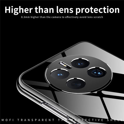 MOFI for Huawei Mate 50 RS Porsche Design 4G Fall Resistant TPU Shell, Clear Crystal Not-Yellowing Case Protective Phone Cover