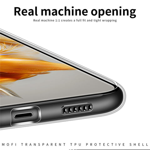 MOFI for Huawei Mate 50 RS Porsche Design 4G Fall Resistant TPU Shell, Clear Crystal Not-Yellowing Case Protective Phone Cover