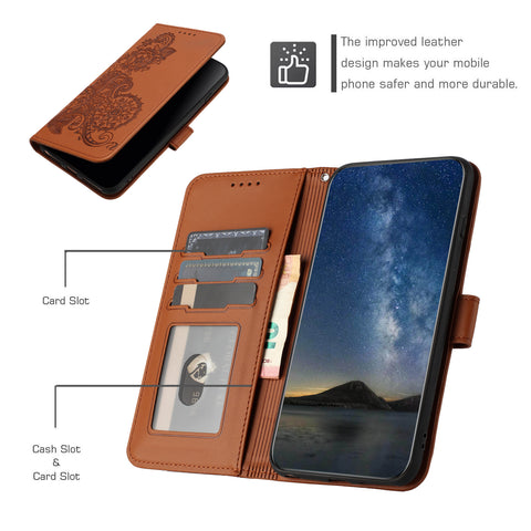 For Motorola Moto G Play 5G (2024) / Motorola Moto G 5G (2024) Phone Cases Mandala Flower Leather Wallet Mobile Cover with Strap