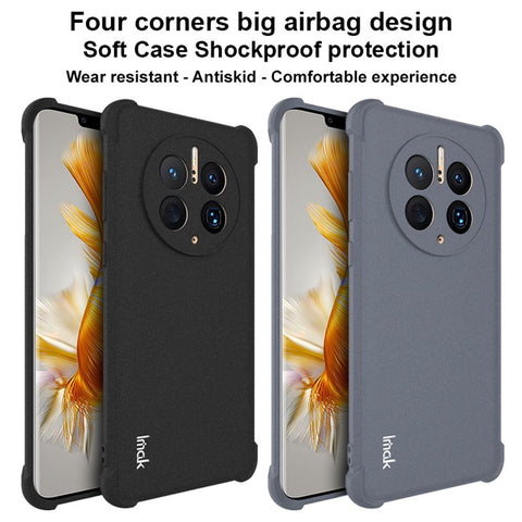 IMAK For Huawei Mate 50 Pro 4G Matte Phone Case Four Corner Airbag Shockproof Matte TPU Protective Cover