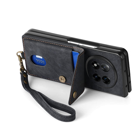 For Oppo Find N5 5G Case with Card Holder Kickstand Leather Phone Back Cover
