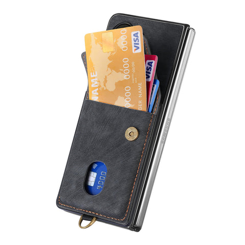 For Oppo Find N5 5G Case with Card Holder Kickstand Leather Phone Back Cover