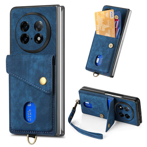 For Oppo Find N5 5G Case with Card Holder Kickstand Leather Phone Back Cover