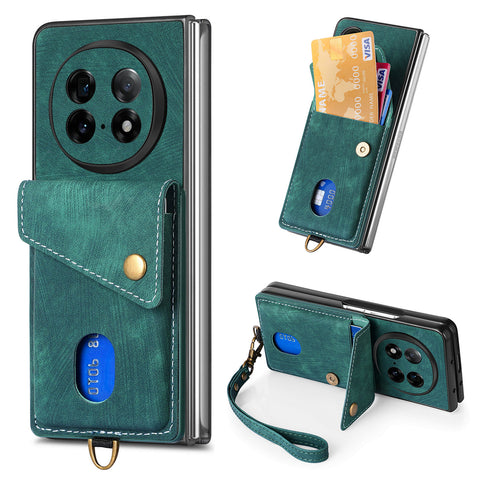 For Oppo Find N5 5G Case with Card Holder Kickstand Leather Phone Back Cover