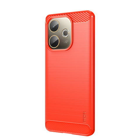 MOFI For Oppo A5 Pro 4G (Global) / 5G (Global) / A5 Energy 5G (China) Back Cover  Brushed Texture Carbon Fiber Soft TPU Case