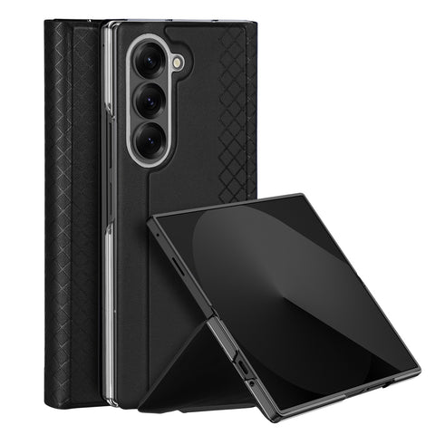 DUX DUCIS For Samsung Galaxy Z Fold7 5G Case  Bril Series Leather+PC Phone Cover with Stand