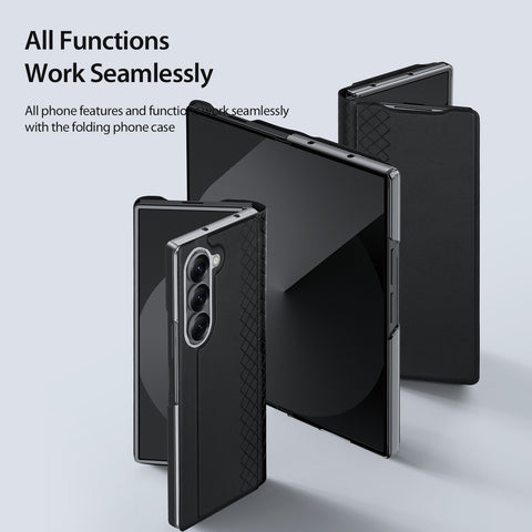 DUX DUCIS For Samsung Galaxy Z Fold7 5G Case  Bril Series Leather+PC Phone Cover with Stand