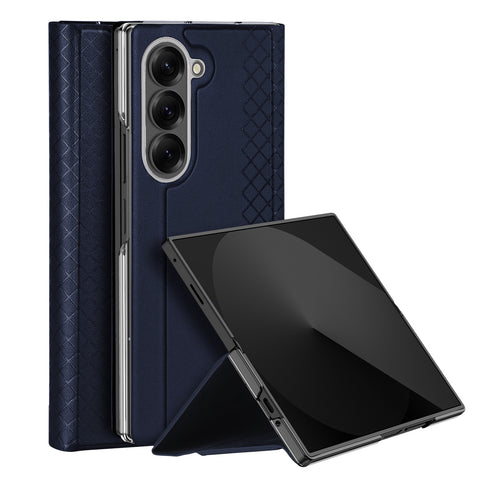 DUX DUCIS For Samsung Galaxy Z Fold7 5G Case  Bril Series Leather+PC Phone Cover with Stand