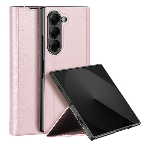 DUX DUCIS For Samsung Galaxy Z Fold7 5G Case  Bril Series Leather+PC Phone Cover with Stand