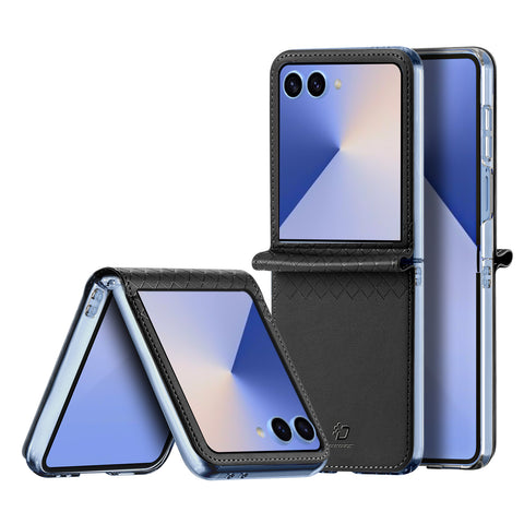 DUX DUCIS For Samsung Galaxy Z Flip7 5G Case  Bril Series Leather+PC Phone Cover
